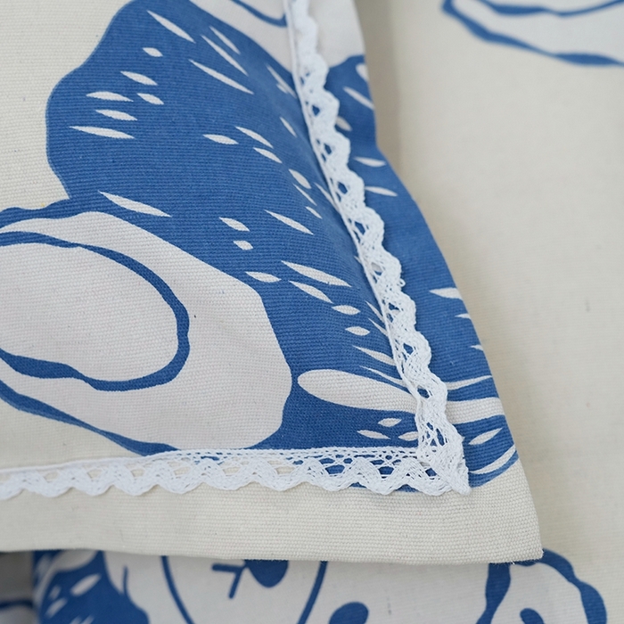 91家纺网 家纺一手货源 找家纺 仟网汇 2026新款老粗布蕾丝花边凉席席子三件套（无纺布手提包装） 泰迪熊