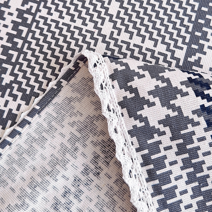 91家纺网 家纺一手货源 找家纺 仟网汇 2026新款老粗布蕾丝花边凉席席子三件套（无纺布手提包装） 山茶花