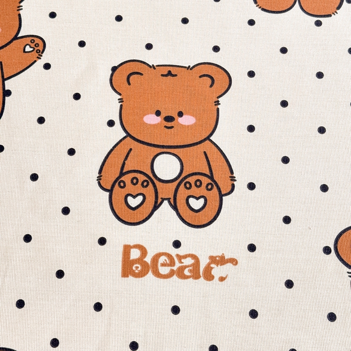 91家纺网 家纺一手货源 找家纺 仟网汇 2026新款老粗布蕾丝花边凉席席子三件套（无纺布手提包装） 波点萌熊