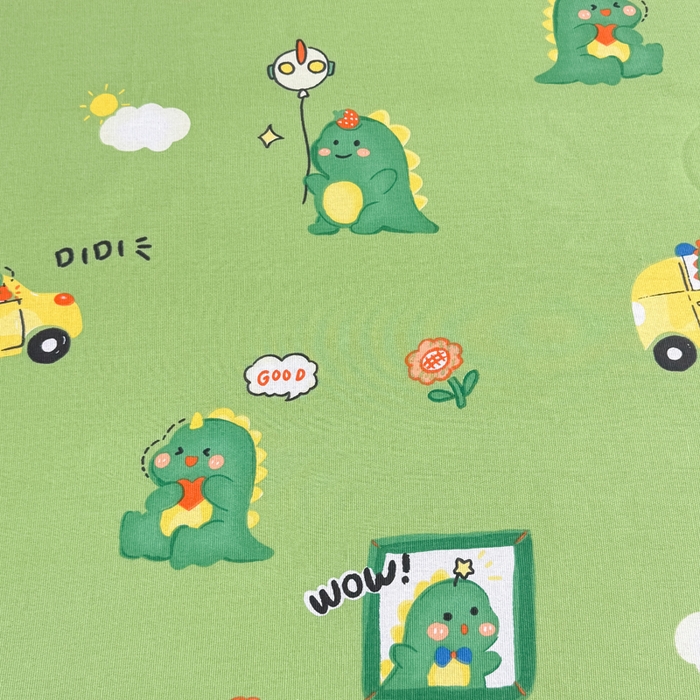 91家纺网 家纺一手货源 找家纺 仟网汇 2026新款老粗布蕾丝花边凉席席子三件套（无纺布手提包装） 恐龙家族