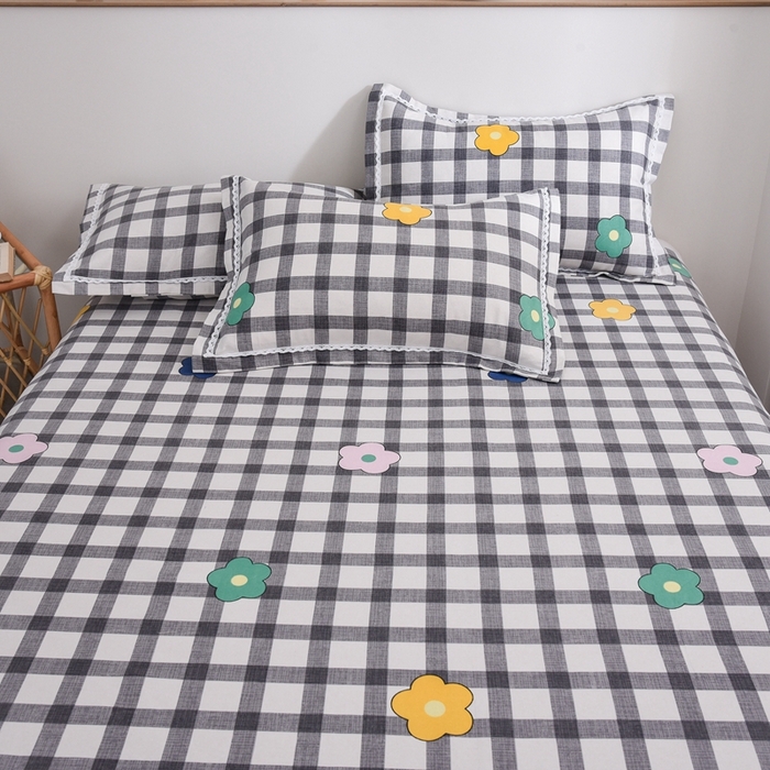 91家纺网 家纺一手货源 找家纺 仟网汇 2026新款老粗布蕾丝花边凉席席子三件套（无纺布手提包装） 幽香