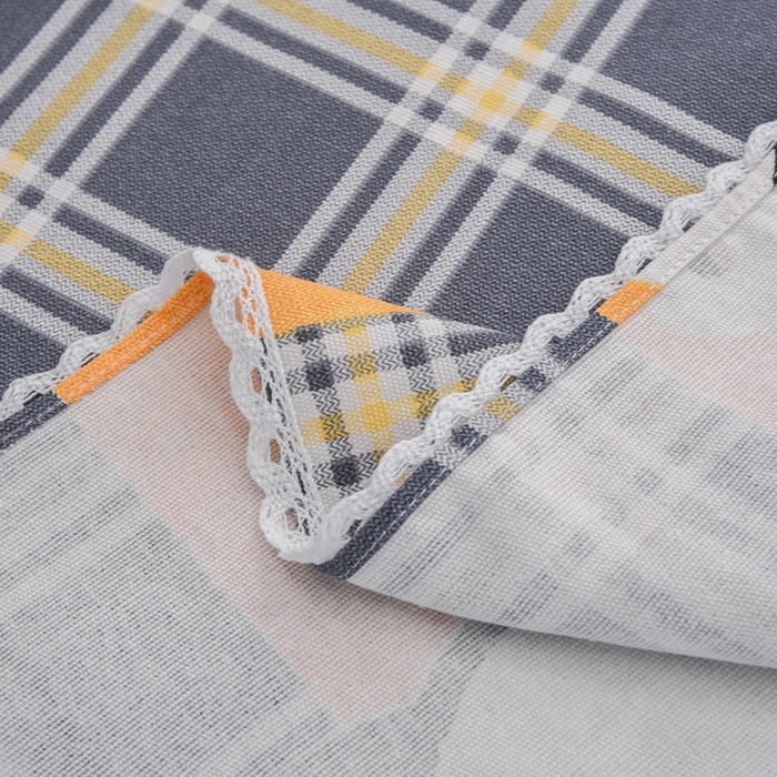 91家纺网 家纺一手货源 找家纺 仟网汇 2026新款老粗布蕾丝花边凉席席子三件套（无纺布手提包装） 萌熊-灰格