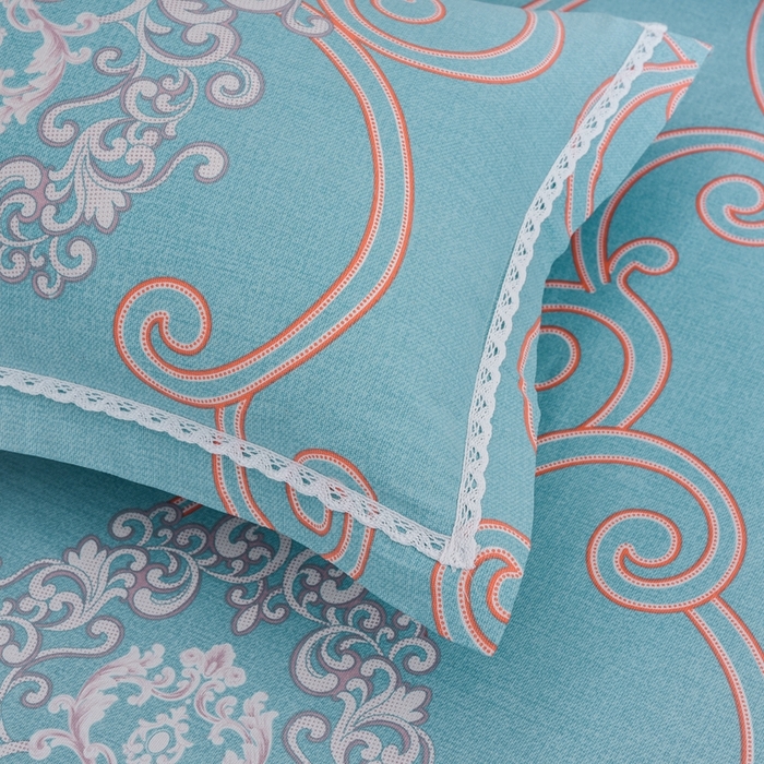 91家纺网 家纺一手货源 找家纺 仟网汇 2026新款老粗布蕾丝花边凉席席子三件套（无纺布手提包装） 欧式花