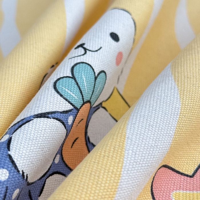 91家纺网 家纺一手货源 找家纺 仟网汇 2026新款老粗布蕾丝花边凉席席子三件套（无纺布手提包装） 橙心兔