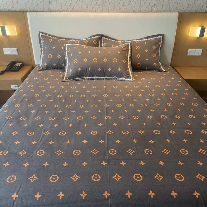 91家纺网 家纺一手货源 找家纺 仟网汇 2026新款老粗布蕾丝花边凉席席子三件套（无纺布手提包装） 欧美风尚-棕