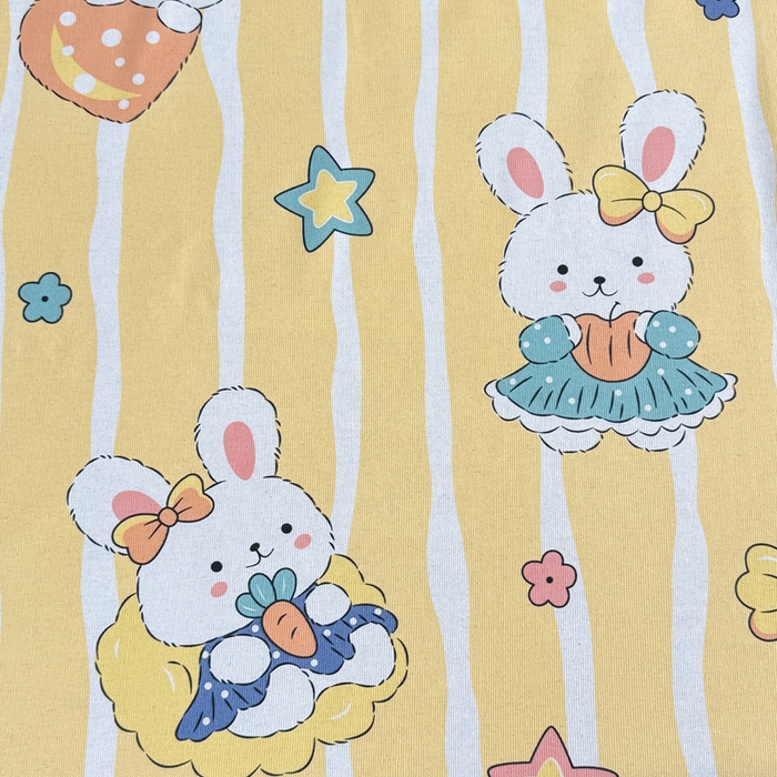 91家纺网 家纺一手货源 找家纺 仟网汇 2026新款老粗布蕾丝花边凉席席子三件套（无纺布手提包装） 橙心兔