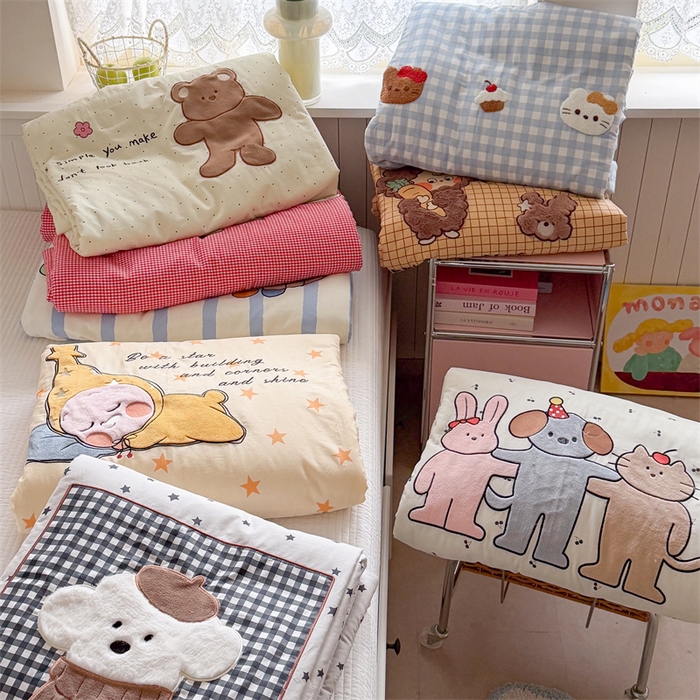 暖生活 2026新款工艺款全棉水洗棉夏被四件套夏凉被空调被 组合图仅做展示不可下单