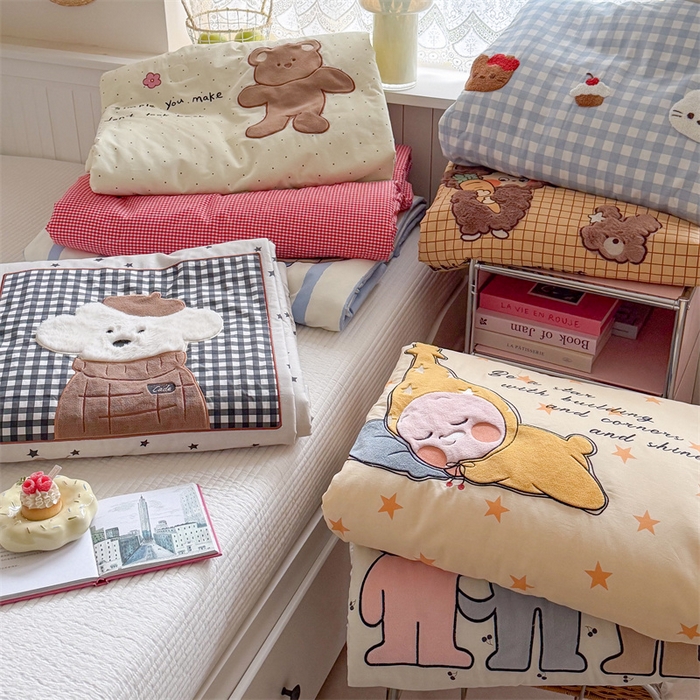 91家纺网 家纺一手货源 找家纺 暖生活 2026新款工艺款全棉水洗棉夏被四件套夏凉被空调被 组合图仅做展示不可下单