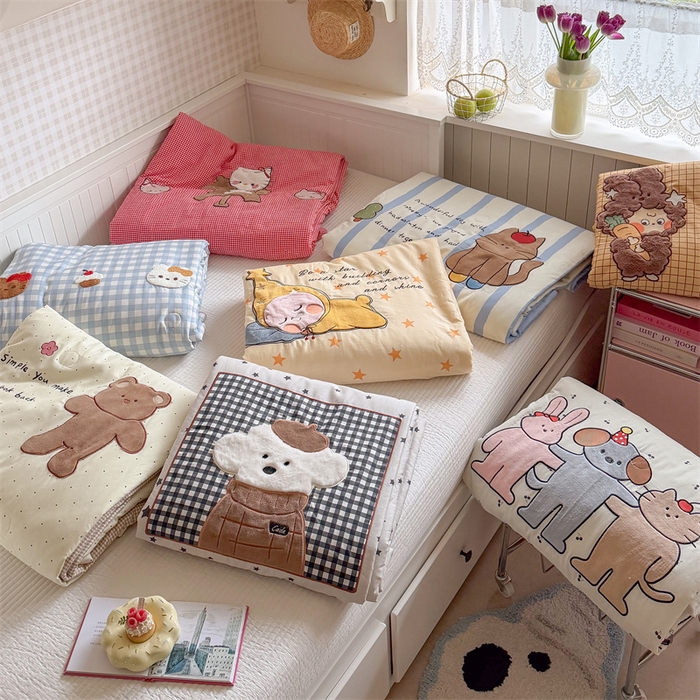 91家纺网 家纺一手货源 找家纺 暖生活 2026新款工艺款全棉水洗棉夏被四件套夏凉被空调被 组合图仅做展示不可下单