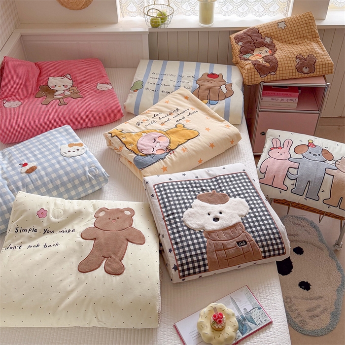 91家纺网 家纺一手货源 找家纺 暖生活 2026新款工艺款全棉水洗棉夏被四件套夏凉被空调被 组合图仅做展示不可下单