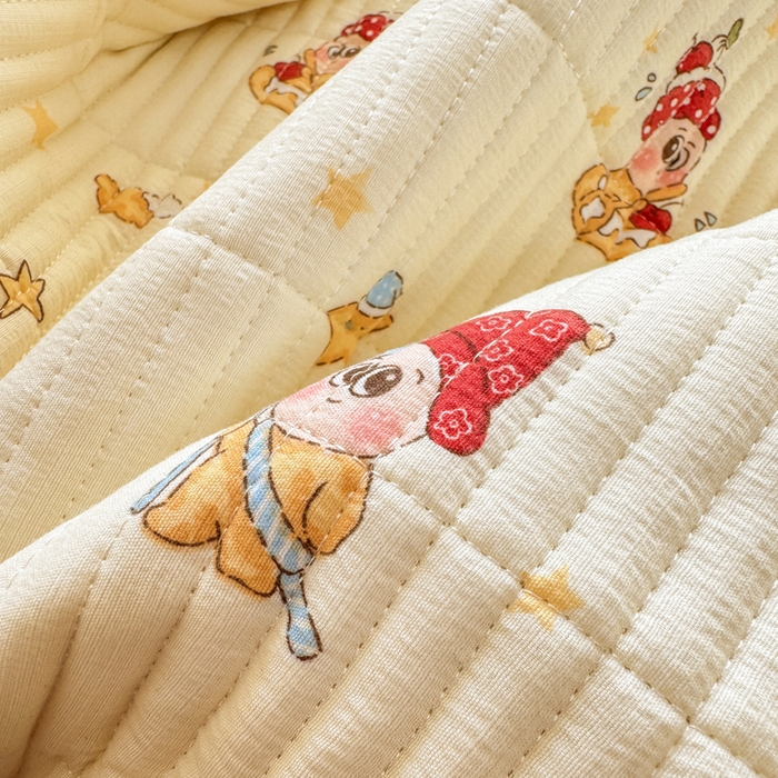 91家纺网 家纺一手货源 找家纺 （总）晓时候 2026新款双层纱印花单床盖床盖单件单品床盖