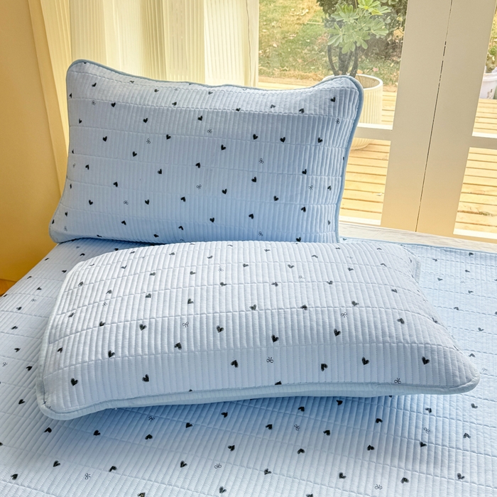 91家纺网 家纺一手货源 找家纺 晓时候 2026新款双层纱印花单床盖床盖单件单品床盖 小确幸