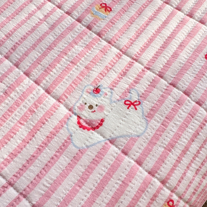 91家纺网 家纺一手货源 找家纺 晓时候 2026新款双层纱印花单床盖床盖单件单品床盖 甜甜西高地