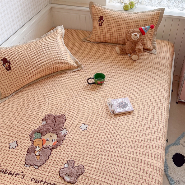 91家纺网 家纺一手货源 找家纺 暖生活 2026新款工艺款全棉水洗棉夏被四件套夏凉被空调被 萌宝星星