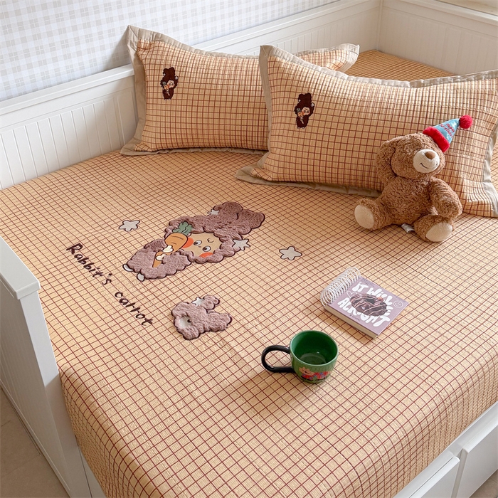 91家纺网 家纺一手货源 找家纺 暖生活 2026新款工艺款全棉水洗棉夏被四件套夏凉被空调被 萌宝星星