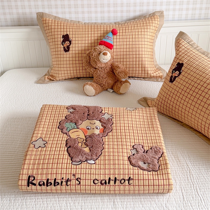 91家纺网 家纺一手货源 找家纺 暖生活 2026新款工艺款全棉水洗棉夏被四件套夏凉被空调被 萌宝星星