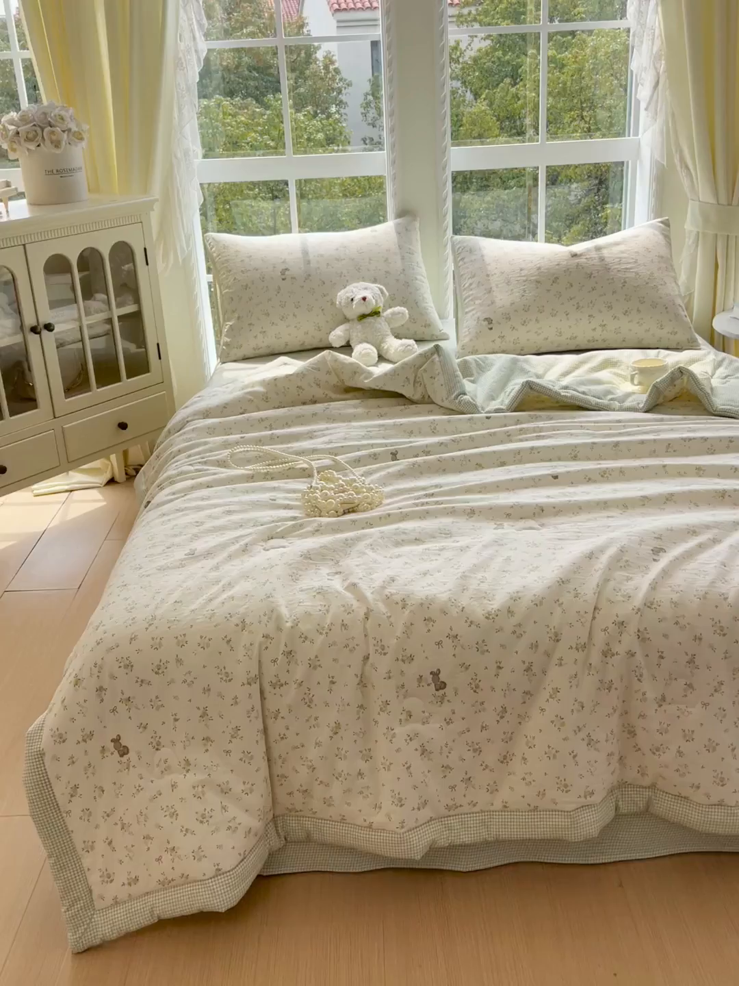 91家纺网 家纺一手货源 找家纺 （总）宝士康家纺 2026新款抗菌亲肤棉田园碎花格子单夏被/夏被四件套