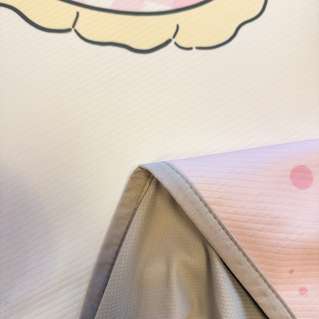 91家纺网 家纺一手货源 找家纺 懒猫家纺 2026新款大版卡通凉感冰丝床笠款凉席席子 床笠席-甜宠小猫