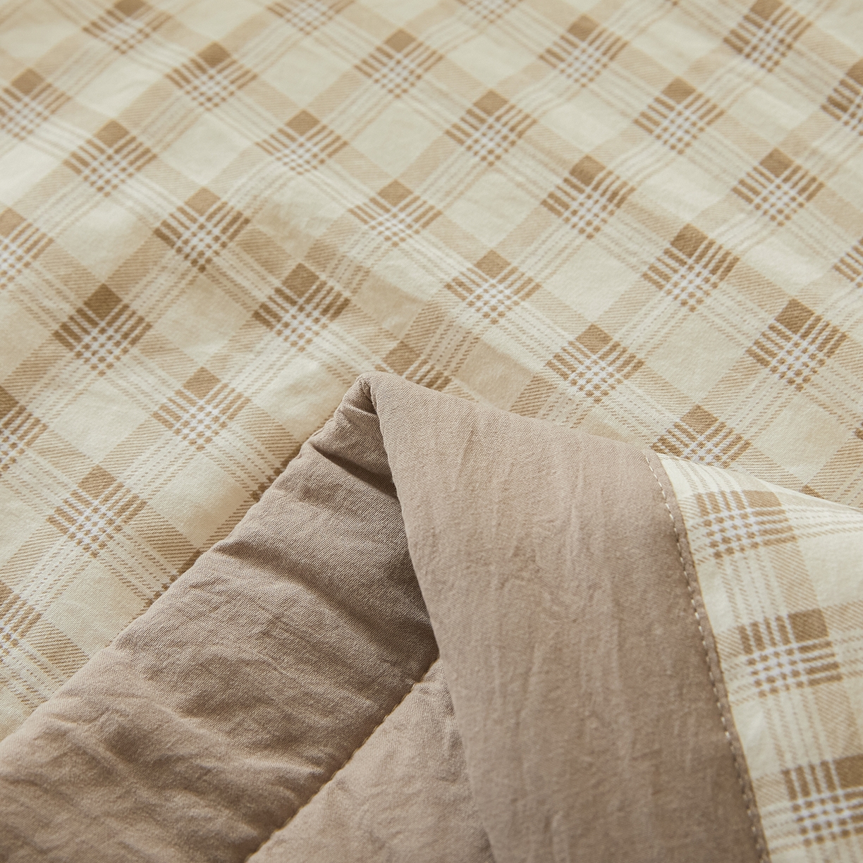 91家纺网 家纺一手货源 找家纺 寐眠 2026新款A类水洗棉棉花夏凉空调被 燕麦小方