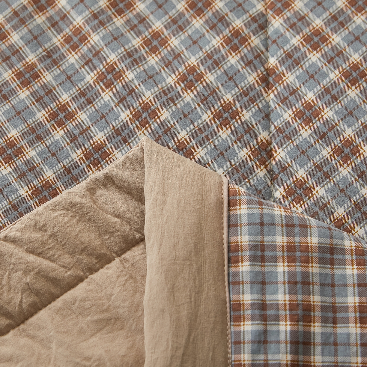 91家纺网 家纺一手货源 找家纺 寐眠 2026新款A类水洗棉棉花夏凉空调被 亚麻蓝调