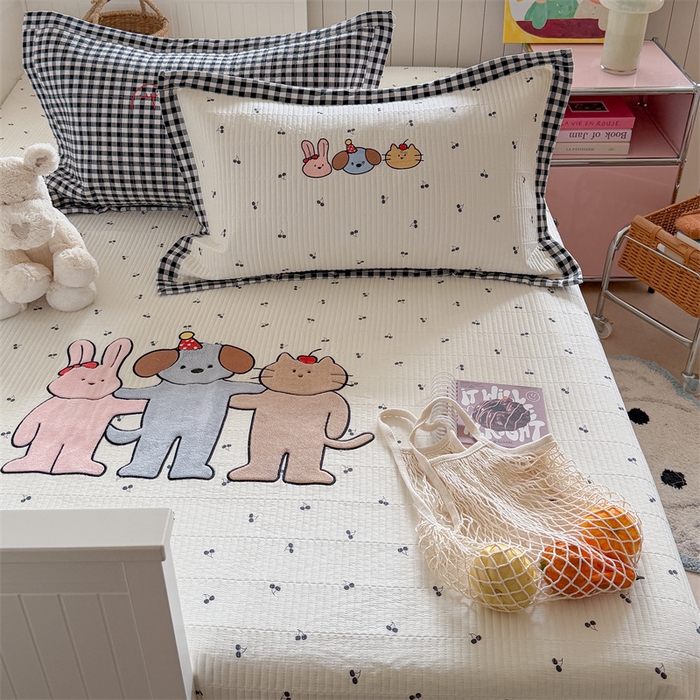 91家纺网 家纺一手货源 找家纺 暖生活 2026新款工艺款全棉水洗棉夏被四件套夏凉被空调被 三伙伴