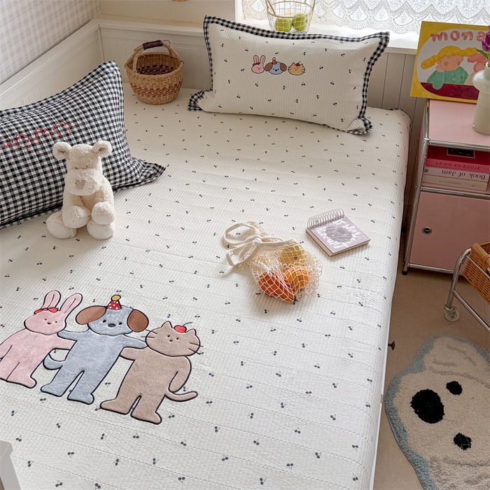 91家纺网 家纺一手货源 找家纺 暖生活 2026新款工艺款全棉水洗棉夏被四件套夏凉被空调被 三伙伴