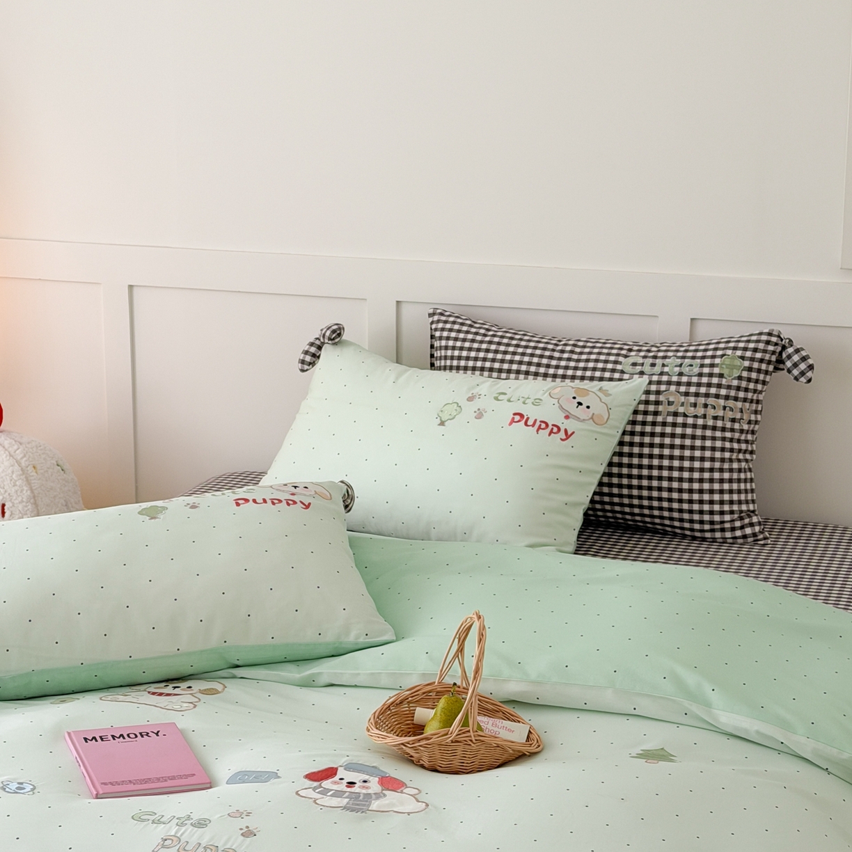 91家纺网 家纺一手货源 找家纺 （总）懒猫家纺 2026新款【童趣系列】全棉纯棉印花刺绣套件【带礼盒】【带图片同款立体蝴蝶结】