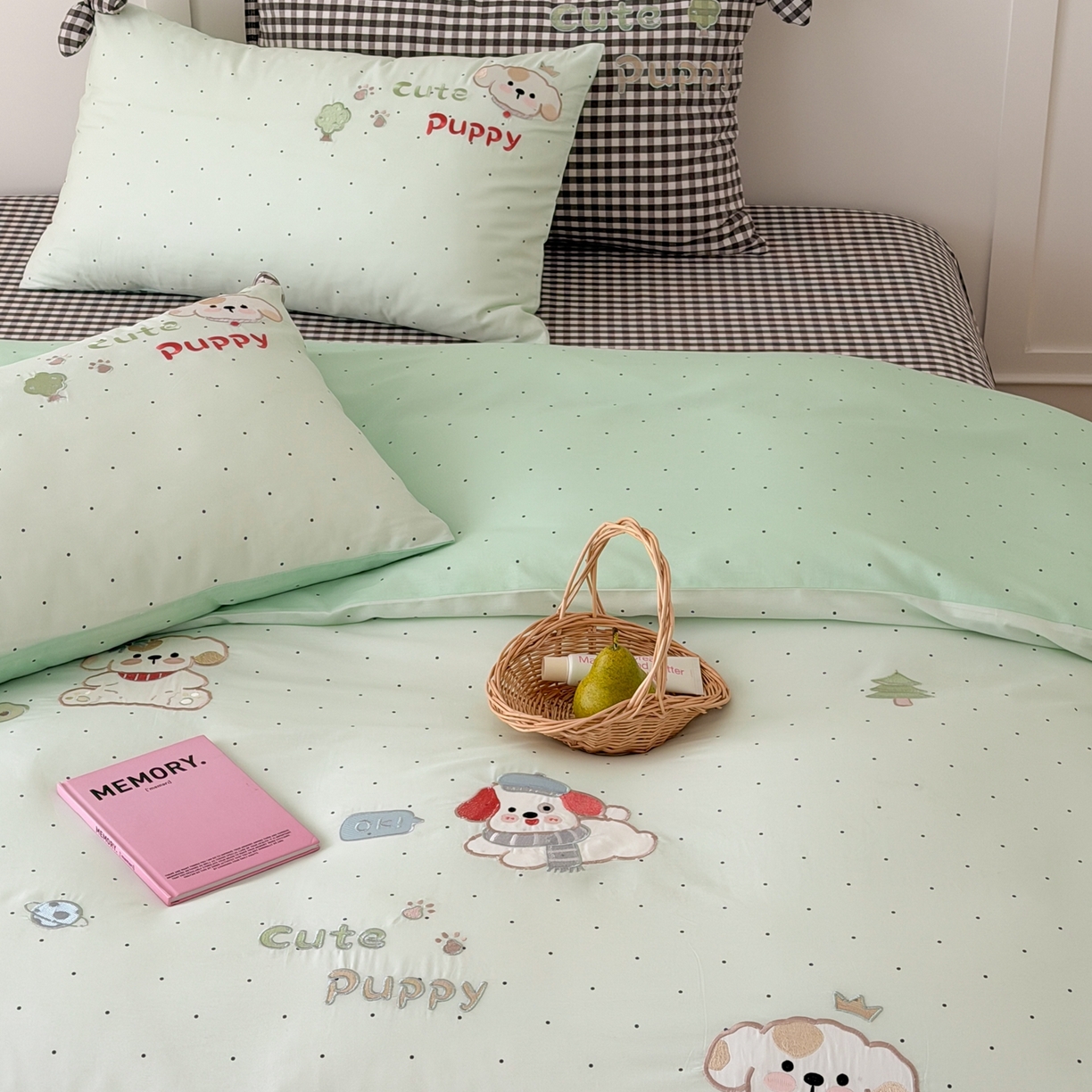 91家纺网 家纺一手货源 找家纺 （总）懒猫家纺 2026新款【童趣系列】全棉纯棉印花刺绣套件【带礼盒】【带图片同款立体蝴蝶结】