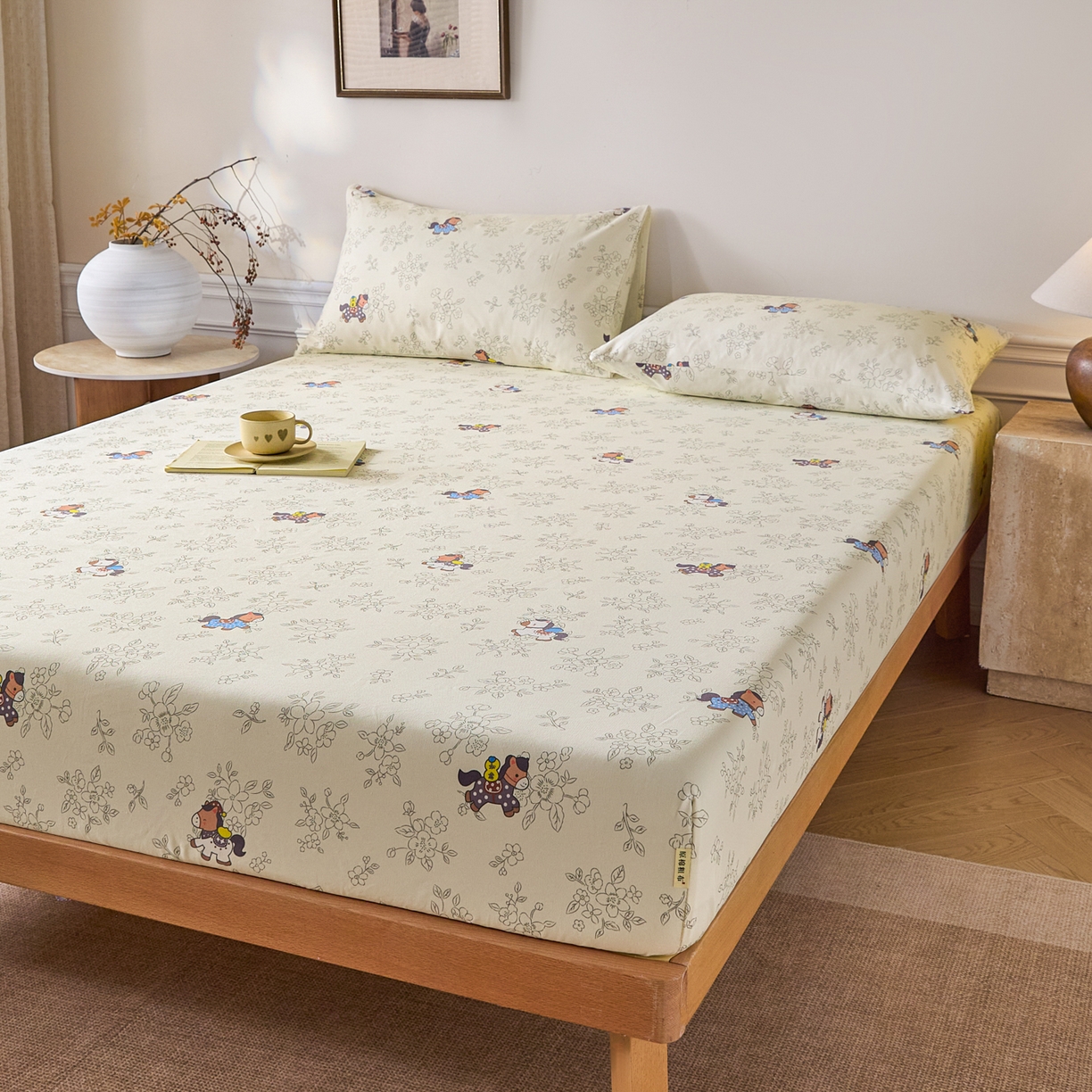 91家纺网 家纺一手货源 找家纺 （总）大元 2026新款舒适透气全棉老粗布单床笠