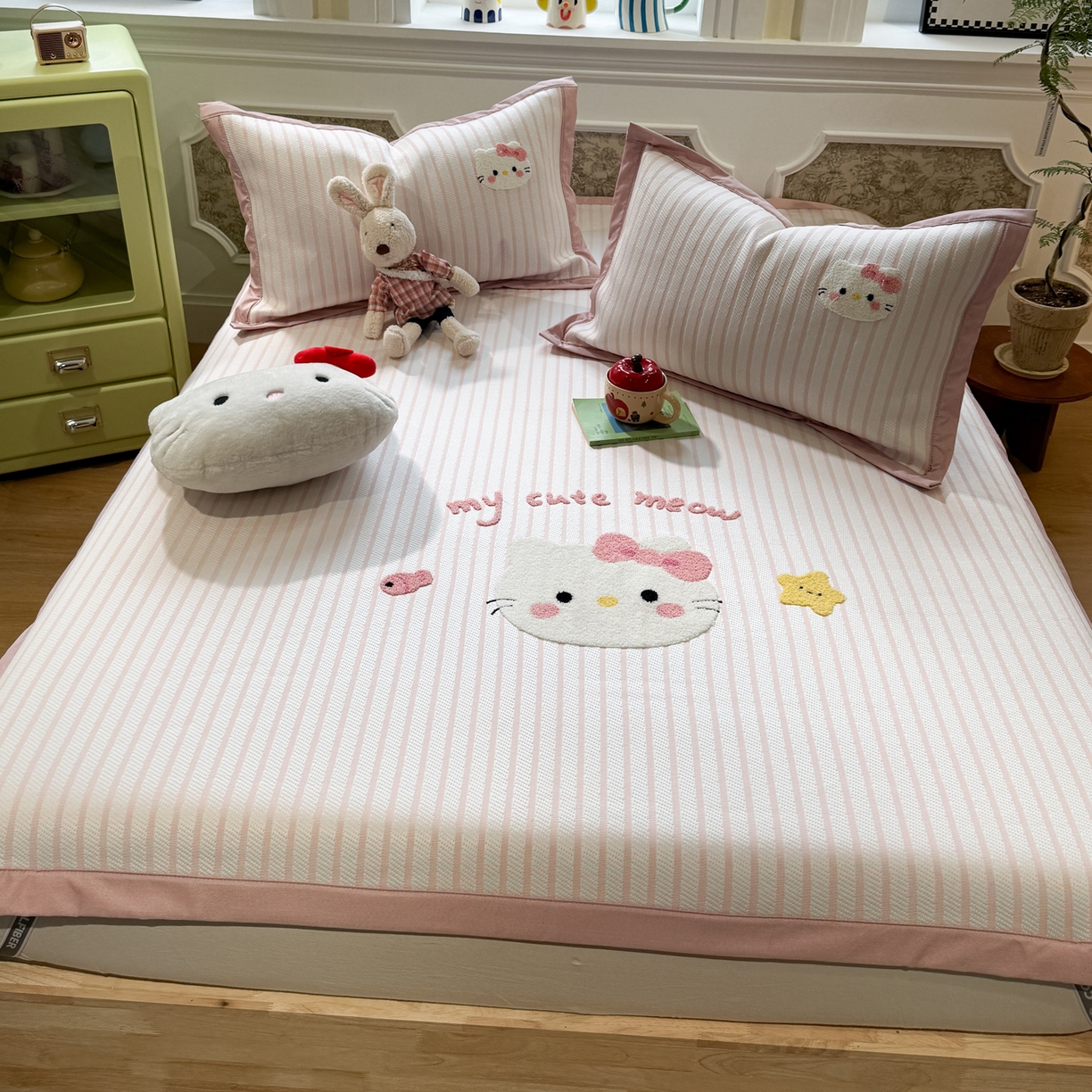 91家纺网 家纺一手货源 找家纺 （总）雅居纺家纺 2026春夏新款PE凉感提花绣花凉席席子