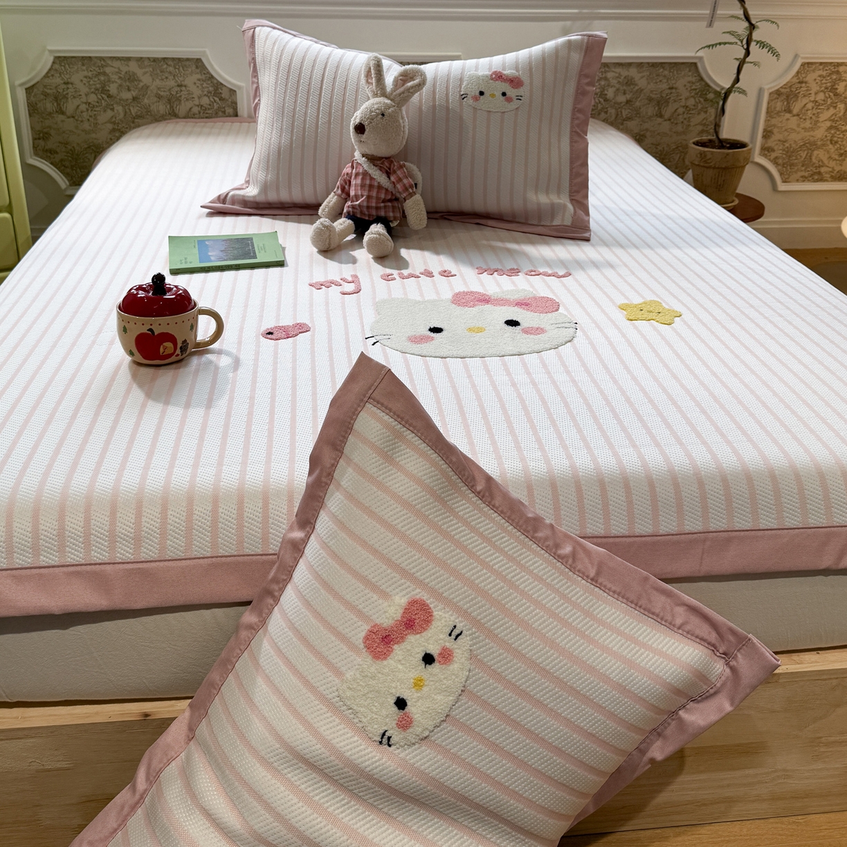 91家纺网 家纺一手货源 找家纺 （总）雅居纺家纺 2026春夏新款PE凉感提花绣花凉席席子