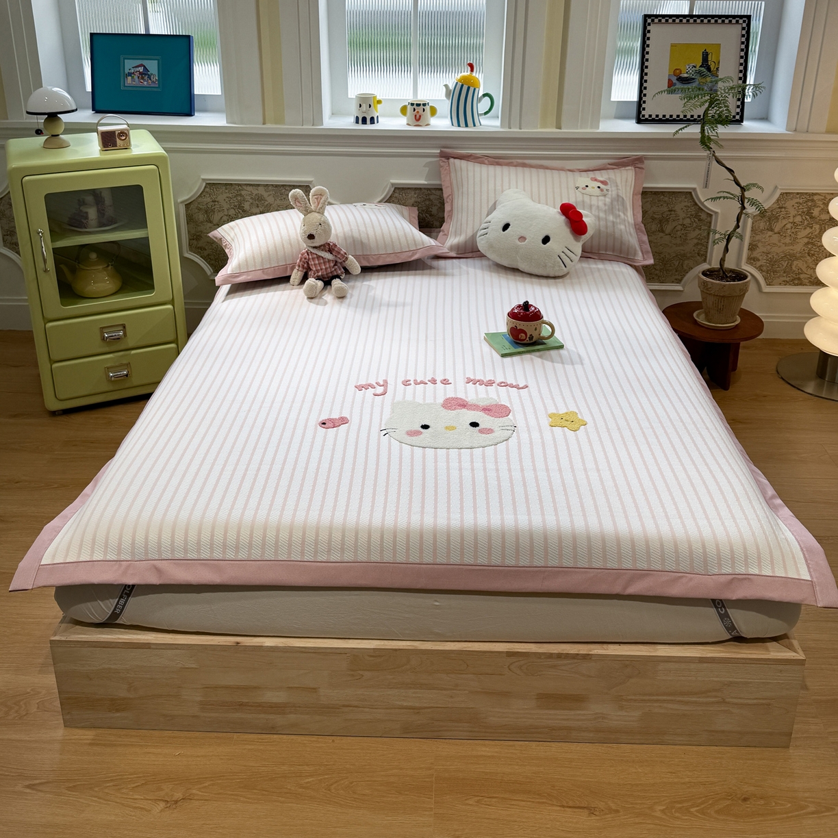 91家纺网 家纺一手货源 找家纺 （总）雅居纺家纺 2026春夏新款PE凉感提花绣花凉席席子