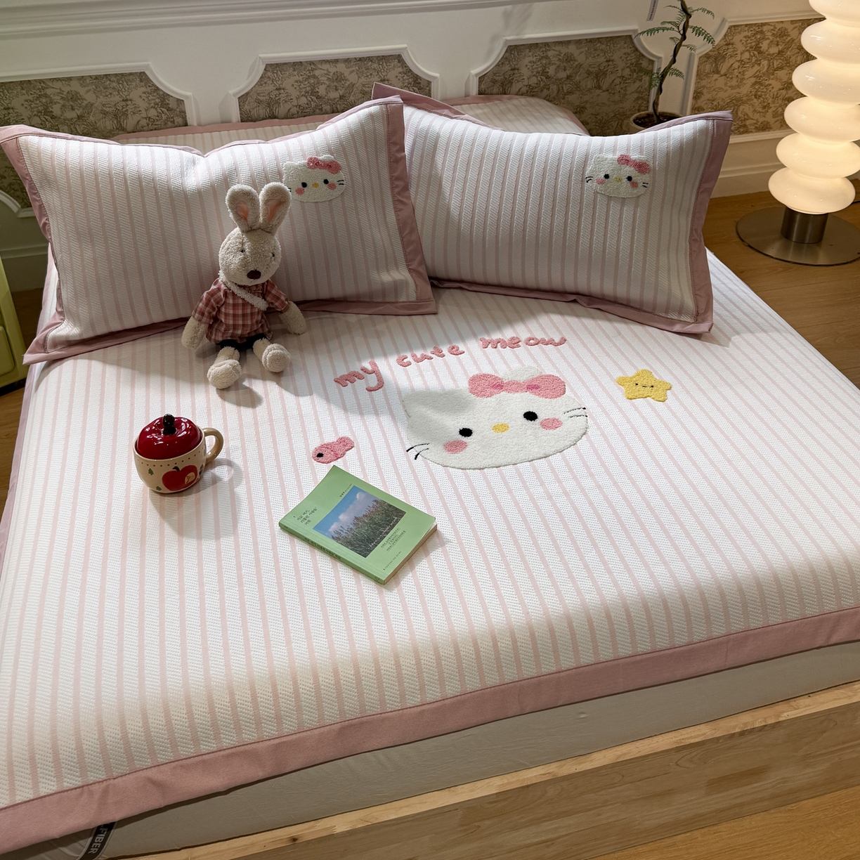 91家纺网 家纺一手货源 找家纺 （总）雅居纺家纺 2026春夏新款PE凉感提花绣花凉席席子