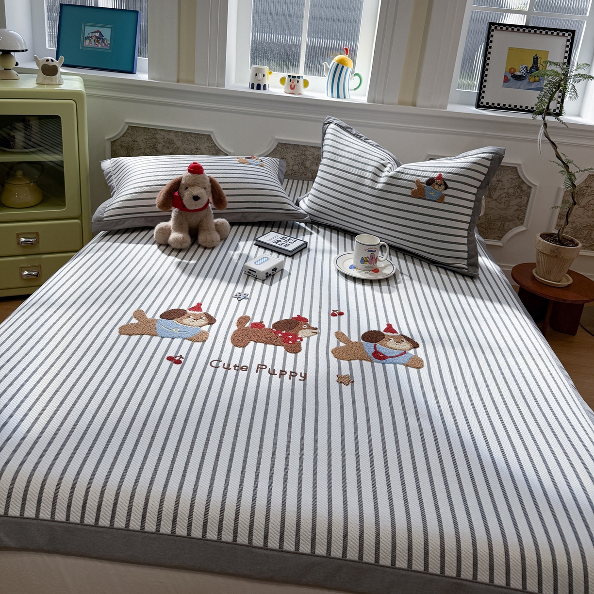 91家纺网 家纺一手货源 找家纺 （总）雅居纺家纺 2026春夏新款PE凉感提花绣花凉席席子