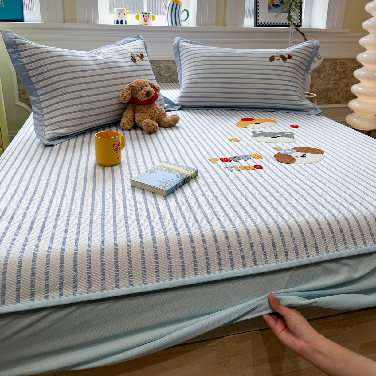 91家纺网 家纺一手货源 找家纺 （总）雅居纺家纺 2026春夏新款PE凉感提花绣花凉席席子