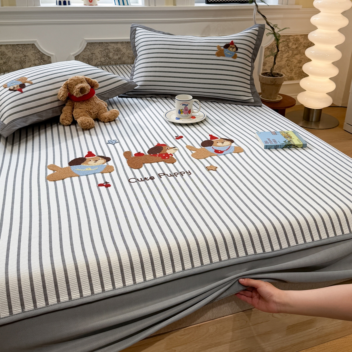 91家纺网 家纺一手货源 找家纺 （总）雅居纺家纺 2026春夏新款PE凉感提花绣花凉席席子