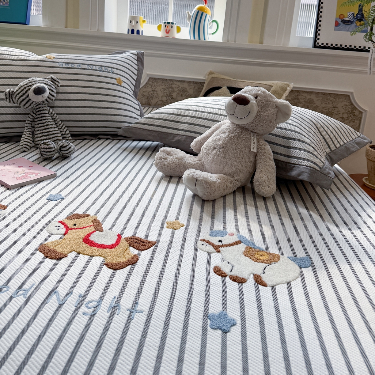 91家纺网 家纺一手货源 找家纺 雅居纺家纺 2026春夏新款PE凉感提花绣花凉席席子 平席-马上有钱