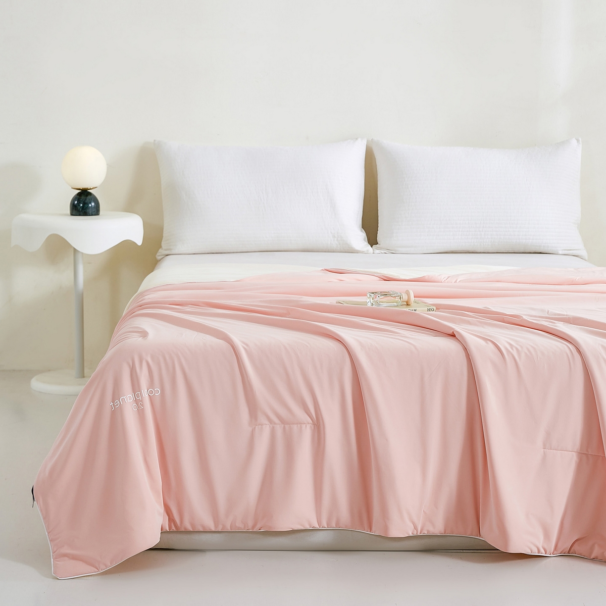 91家纺网 家纺一手货源 找家纺 眠势力 2026新款锦氨凉感夏被空调被夏凉被 桃屿粉