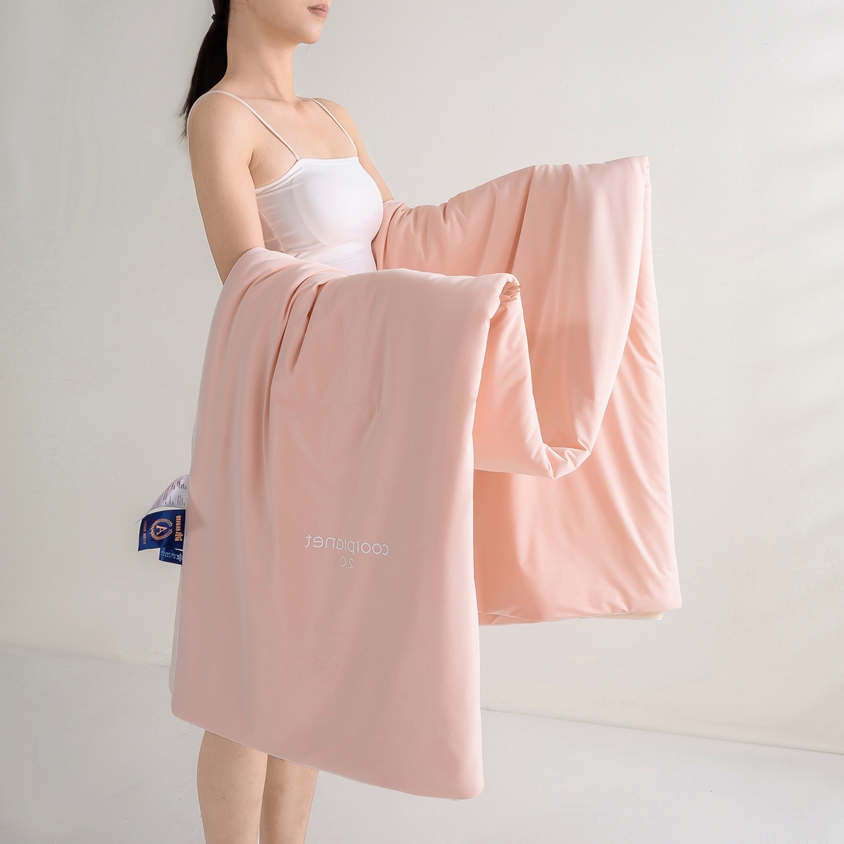 91家纺网 家纺一手货源 找家纺 眠势力 2026新款锦氨凉感夏被空调被夏凉被 桃屿粉