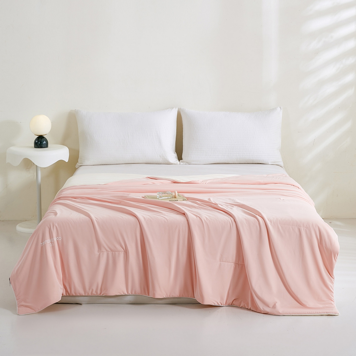 91家纺网 家纺一手货源 找家纺 眠势力 2026新款锦氨凉感夏被空调被夏凉被 桃屿粉