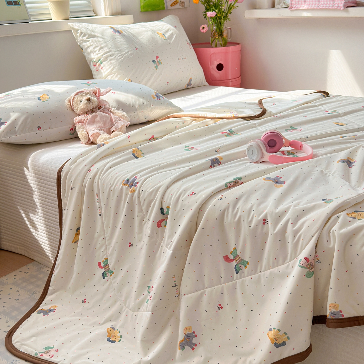 91家纺网 家纺一手货源 找家纺 （总）希诺家居 2026春夏新款仿锦氨小冰皮凉感夏被空调被