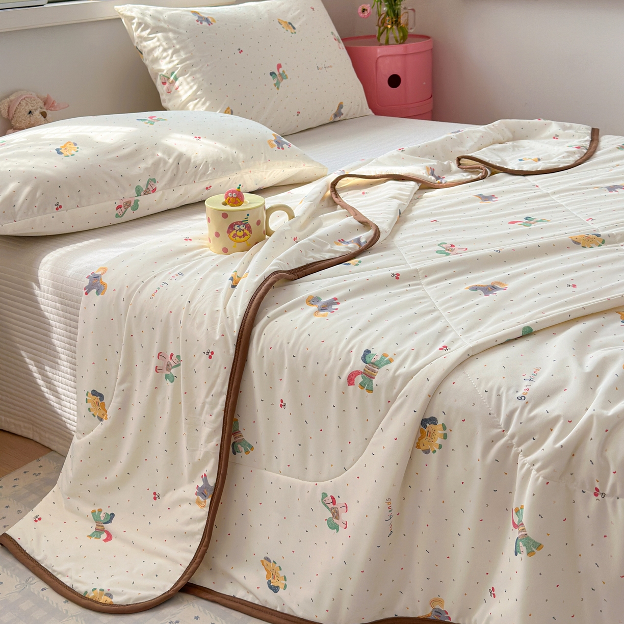 91家纺网 家纺一手货源 找家纺 （总）希诺家居 2026春夏新款仿锦氨小冰皮凉感夏被空调被