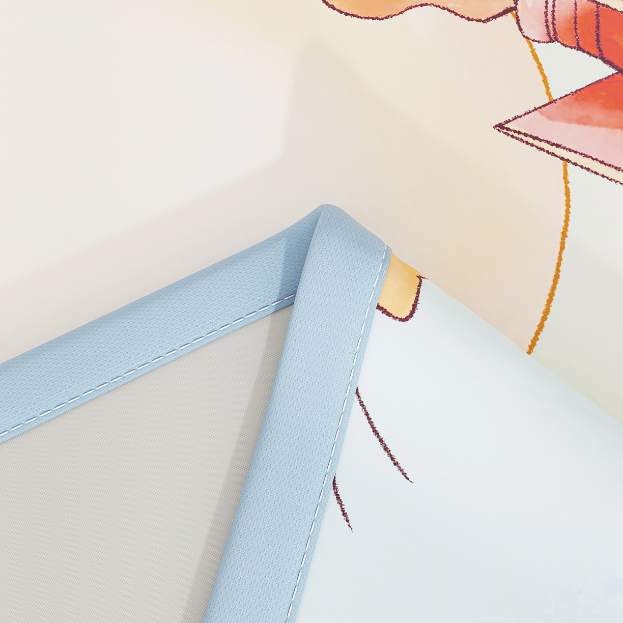 91家纺网 家纺一手货源 找家纺 奇丝雅 2026A类数码印花大版卡通冰丝凉席双人席可机洗学生宿舍空调软席三件套三明治网底 星际漫游