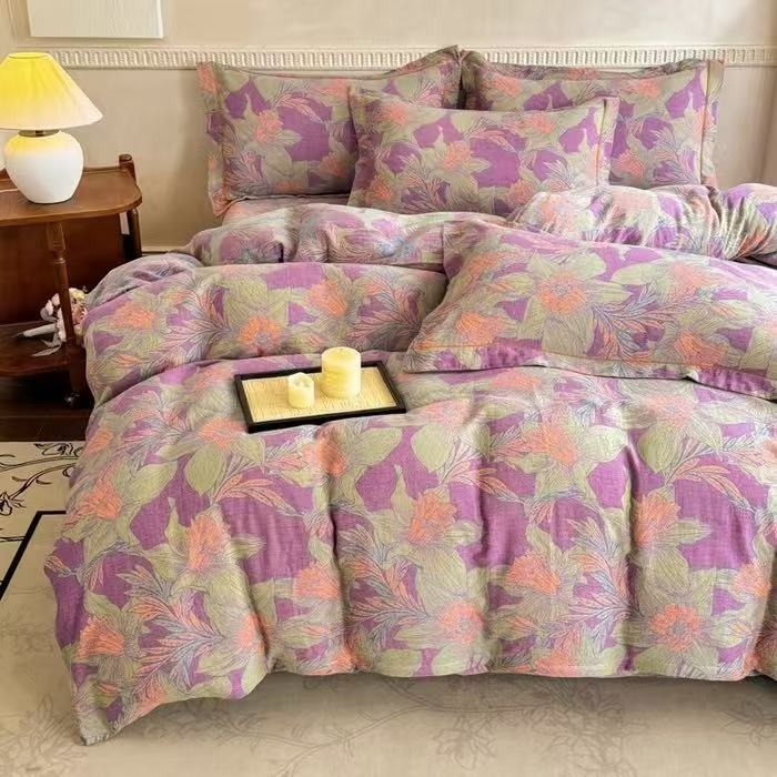 91家纺网 家纺一手货源 找家纺 （总）禧多家纺 2026新款双层纱四件套