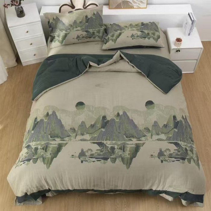 91家纺网 家纺一手货源 找家纺 （总）禧多家纺 2026新款双层纱四件套