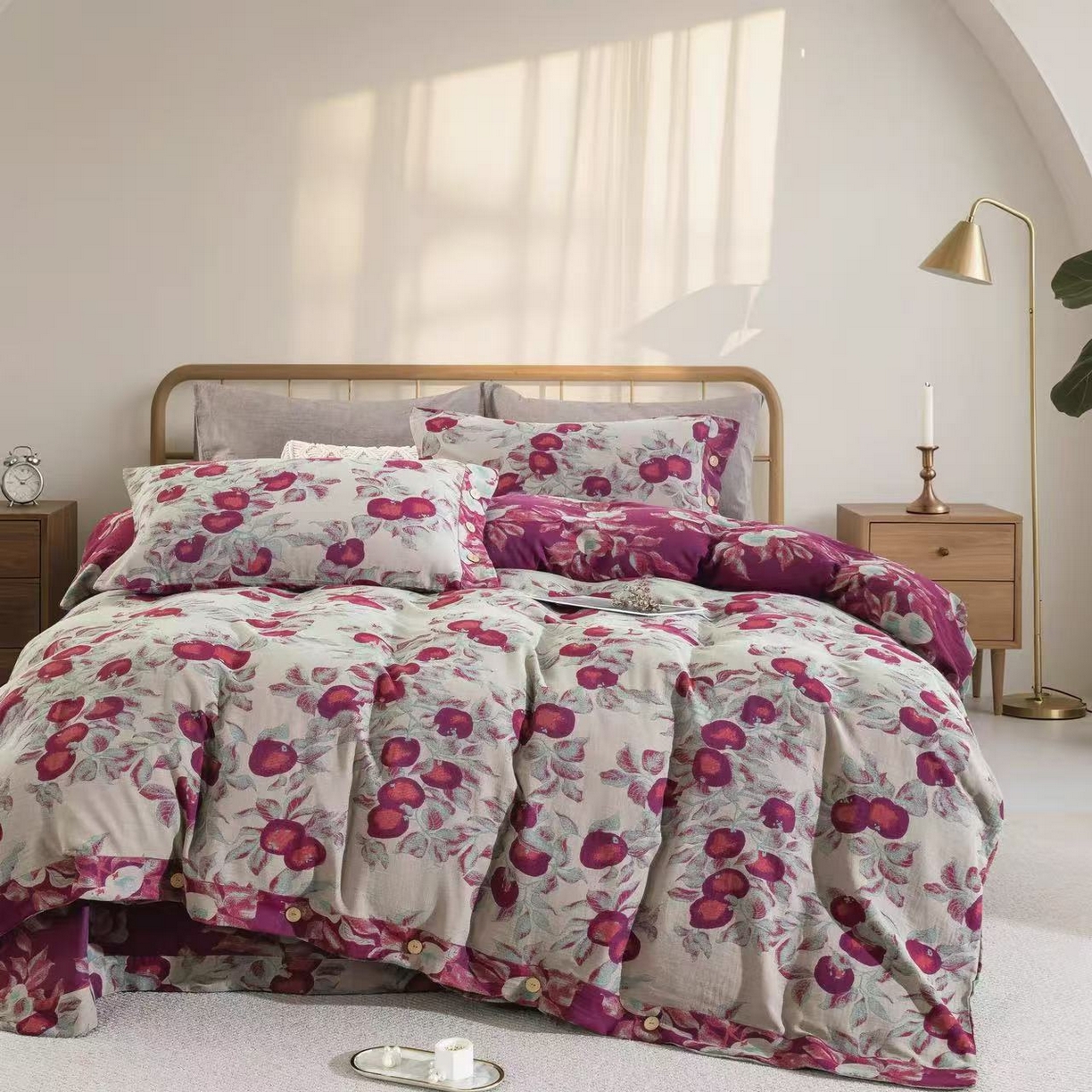 91家纺网 家纺一手货源 找家纺 （总）禧多家纺 2026新款双层纱四件套