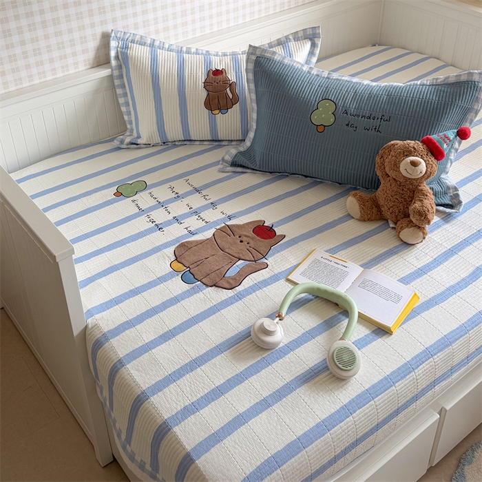 91家纺网 家纺一手货源 找家纺 暖生活 2026新款工艺款全棉水洗棉夏被四件套夏凉被空调被 小树喵