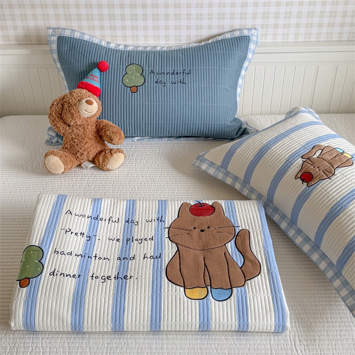 91家纺网 家纺一手货源 找家纺 暖生活 2026新款工艺款全棉水洗棉夏被四件套夏凉被空调被 小树喵