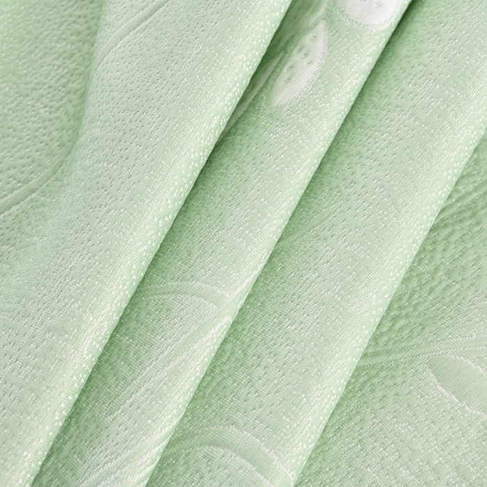 91家纺网 家纺一手货源 找家纺 畅畅家纺 2026新款提花面料530克PE凉感因子冰豆豆凉席床裙三件套 漫花-绿