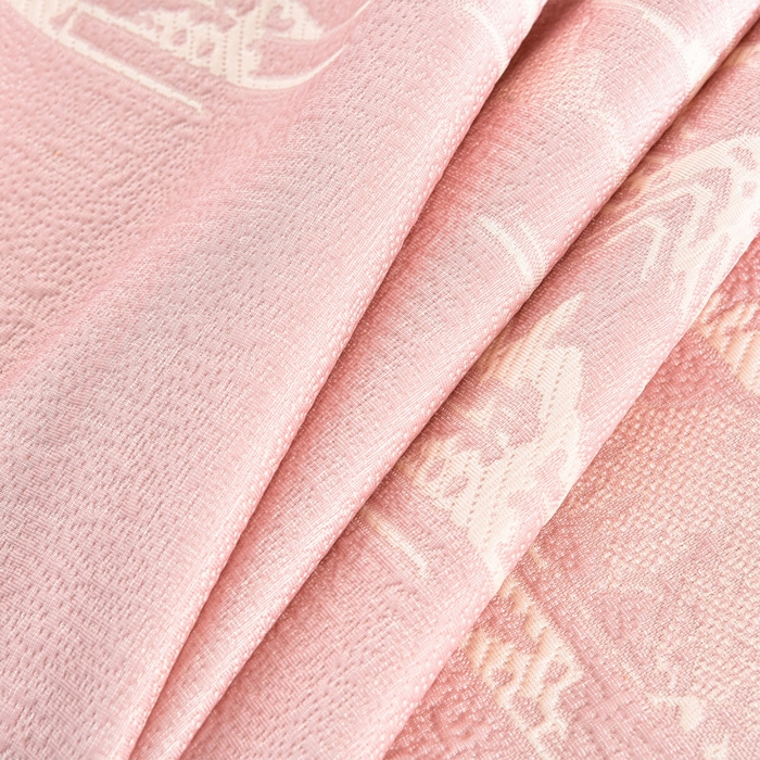 91家纺网 家纺一手货源 找家纺 畅畅家纺 2026新款提花面料530克PE凉感因子冰豆豆凉席床裙三件套 山水-粉